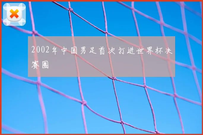 2002年中国男足首次打进世界杯决赛圈